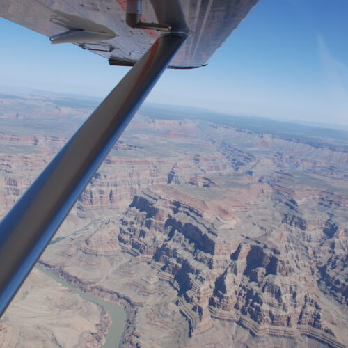 A beautiful view from 9,500 over the Grand Canyon