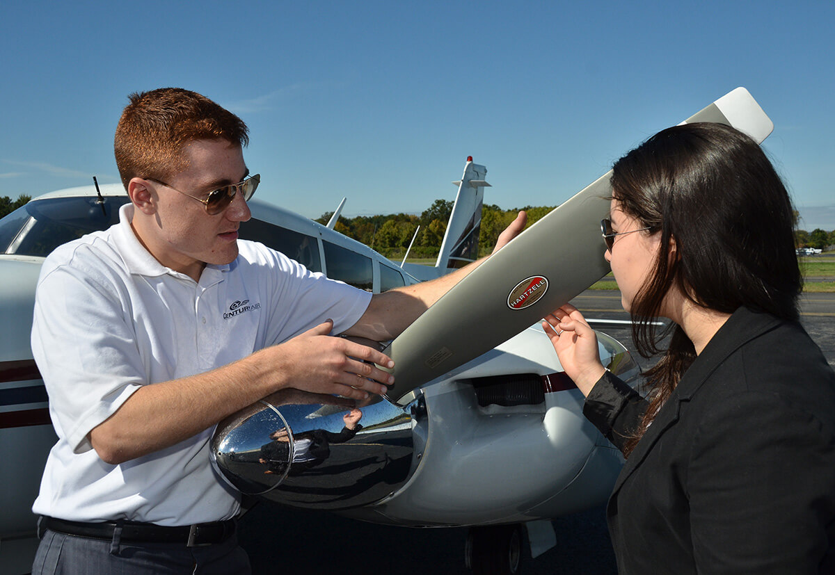 Flight Instructor and student at Century Air Flight School in Caldwell, NJ.
