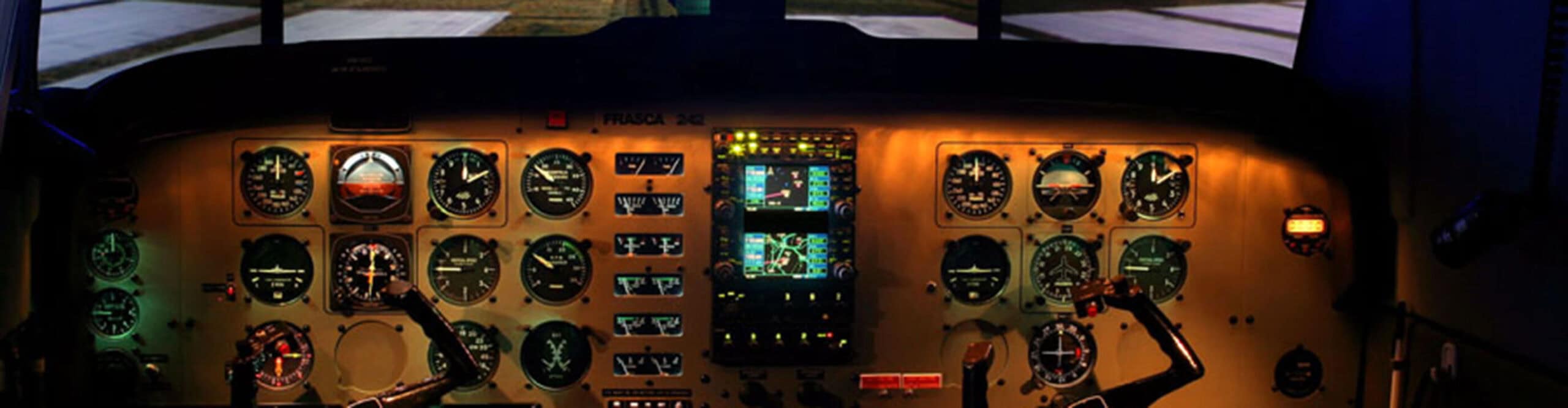 Garmin G1000 and Frasca flight simulator training center at Century Air, Essex County Airport, Caldwell NJ near NYC