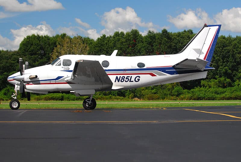 Beechcraft King Air aircraft managed by Century Air, Essex County Airport, Caldwell NJ near NYC