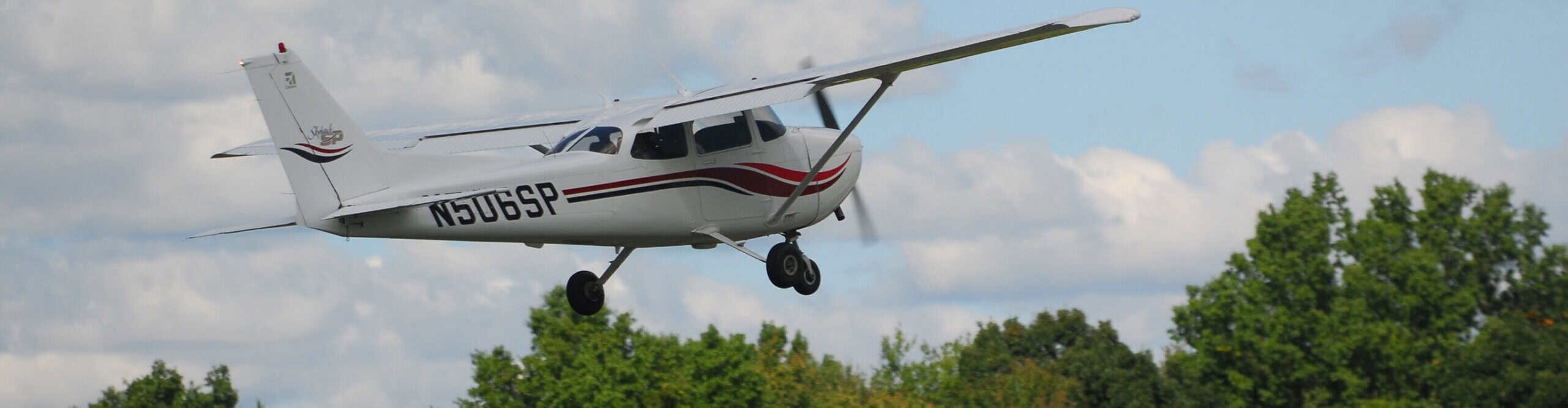 Cessna aircrafttaking off from Century Air at Essex County Airport in Fairfield, NJ